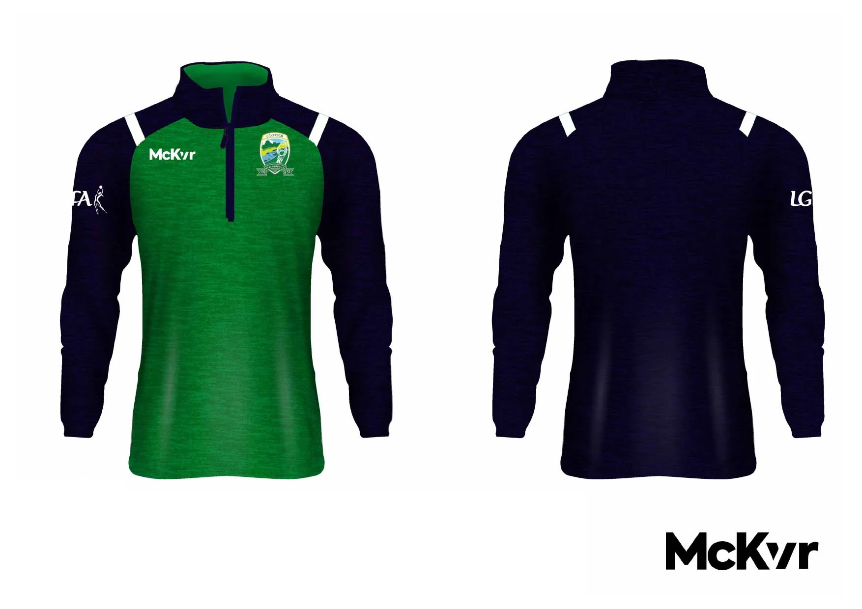 Clady GFC McKvr Quarter Zip Navy - LGFA