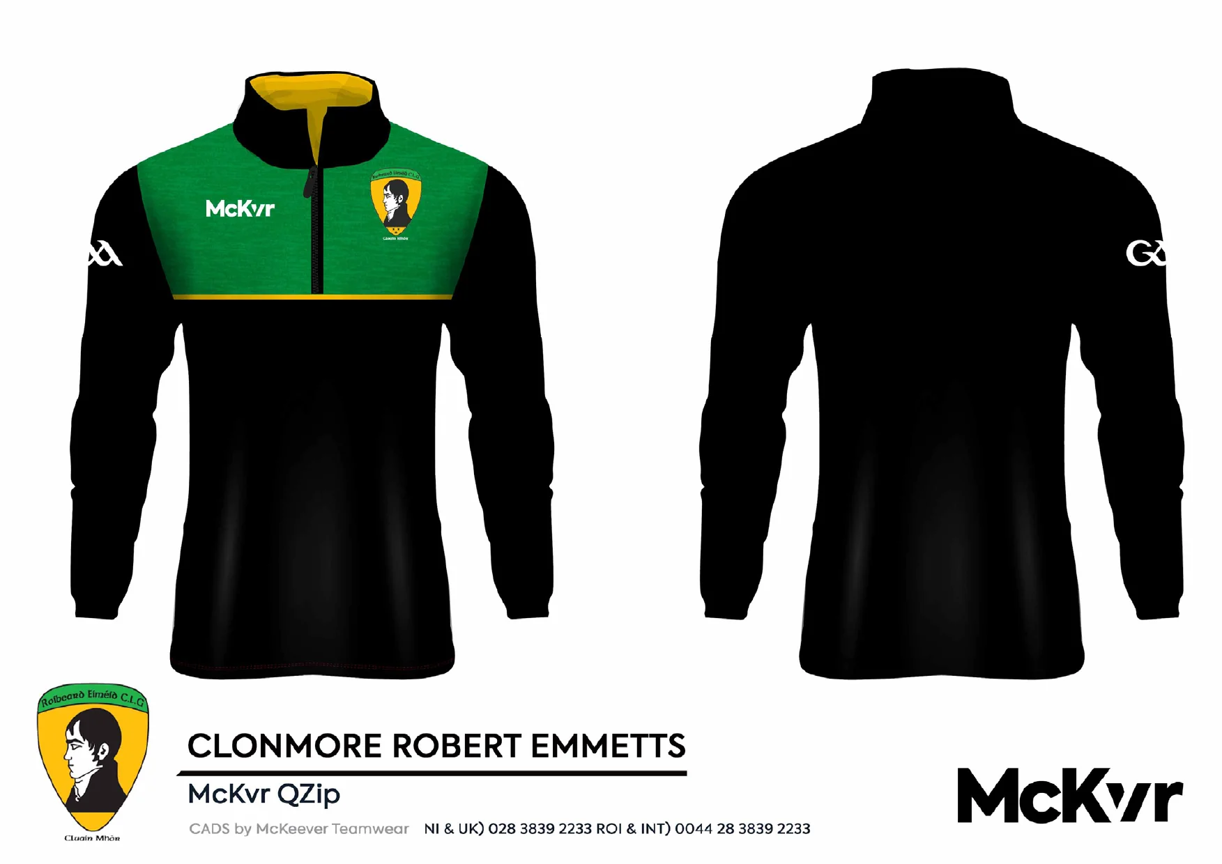 Clonmore Roberts Emmetts McKvr Quarter Zip - GAA