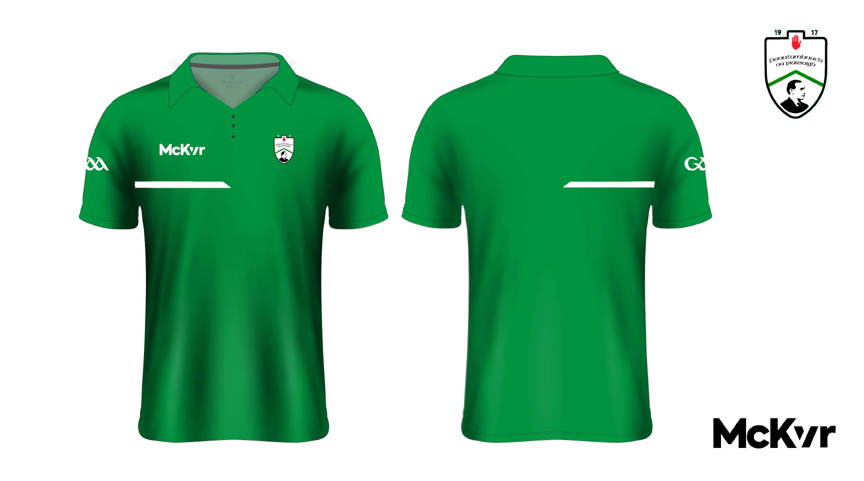 Fintona Pearses GAC McKvr Speed Tech Polo - Green