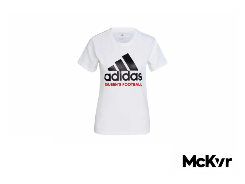 QUB Football Adidas Tee Shirt White - Womens Sizing Only