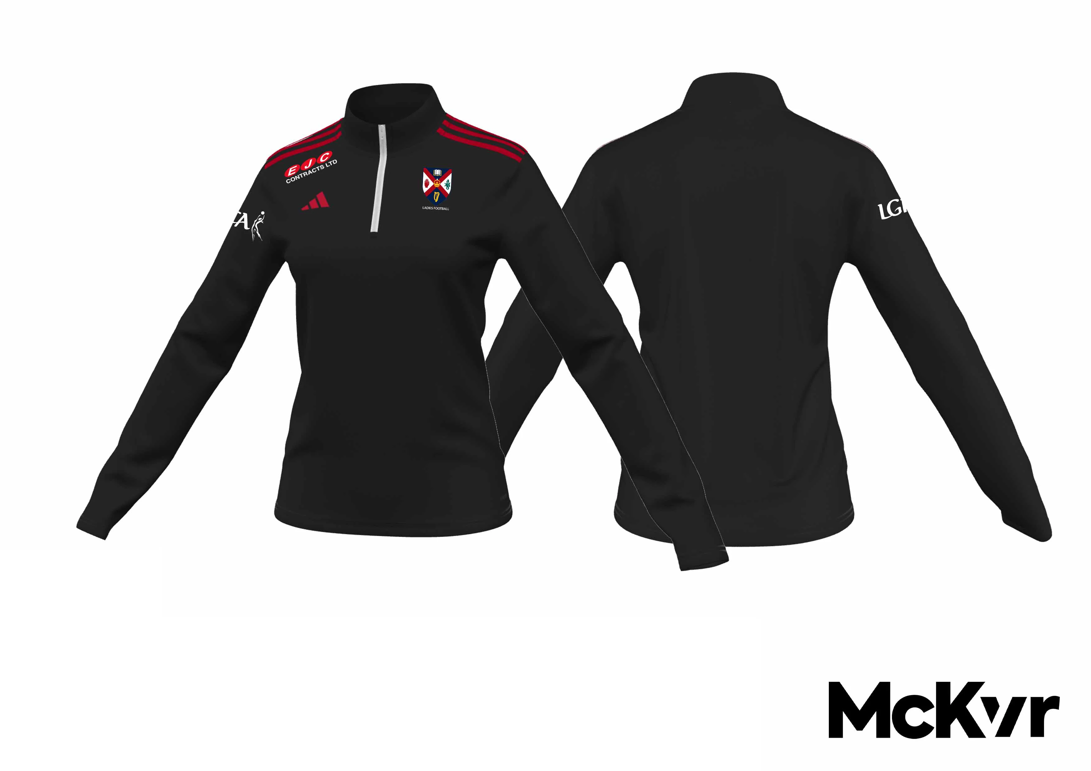 QUB LGFA Adidas Quarter Zip - Womens