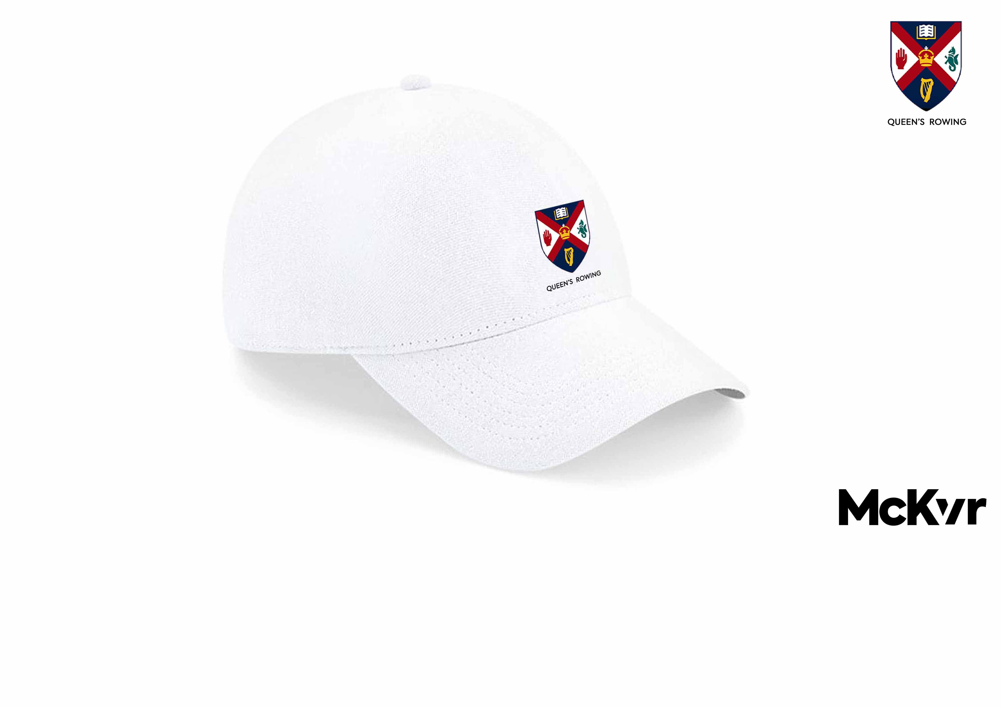 QUB Rowing McKvr Cap - White