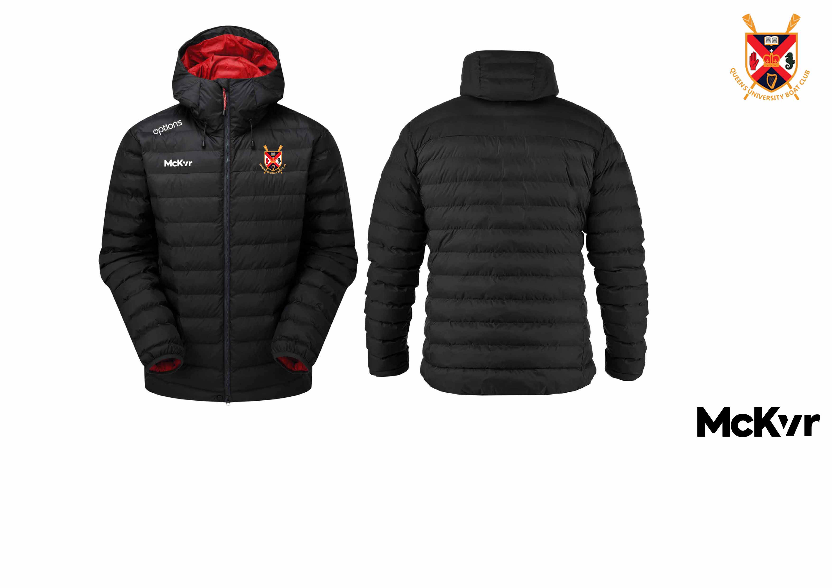 QUB Rowing McKvr Mens Puffa Jacket