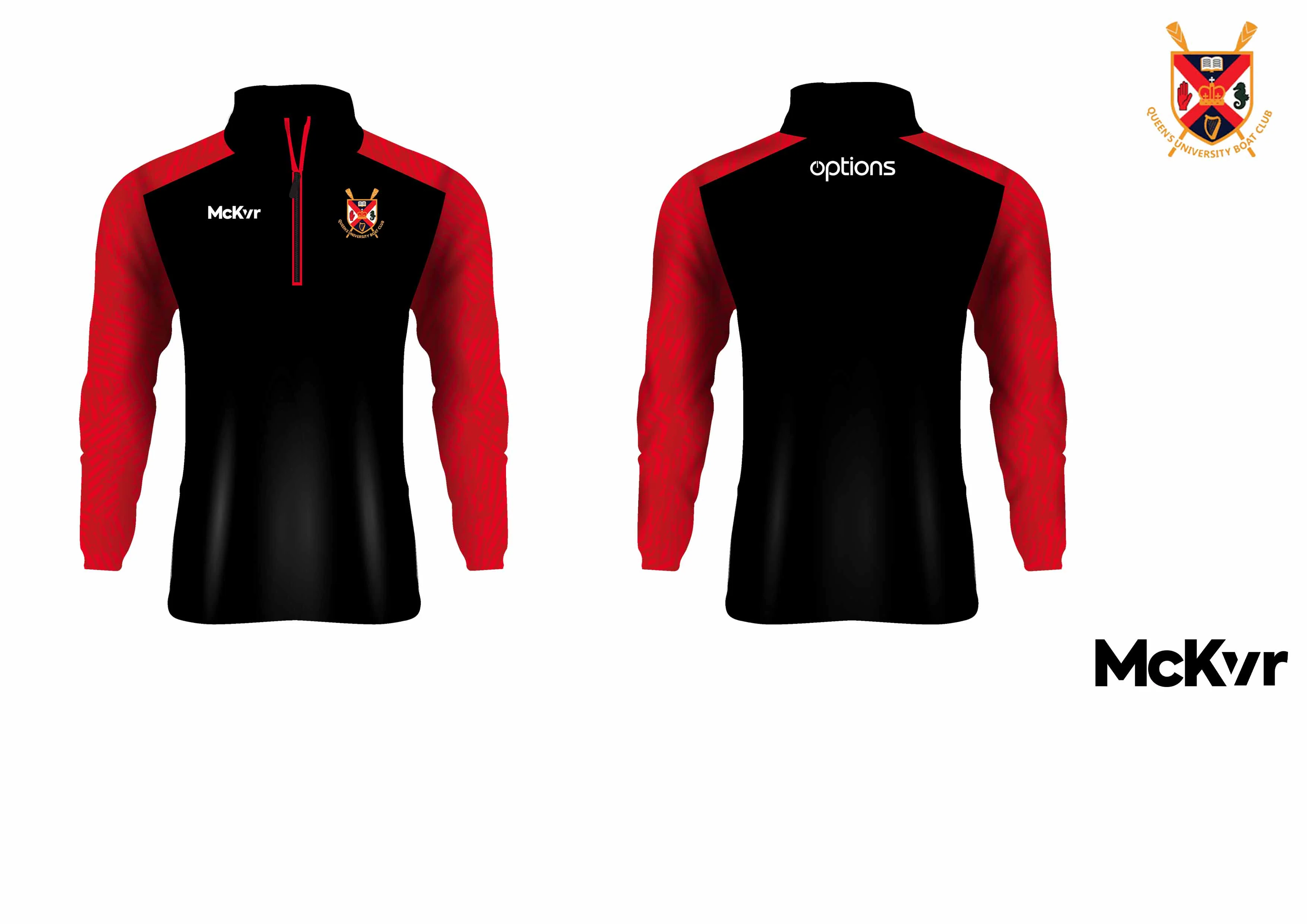 QUB Rowing McKvr Mens Quarter Zip