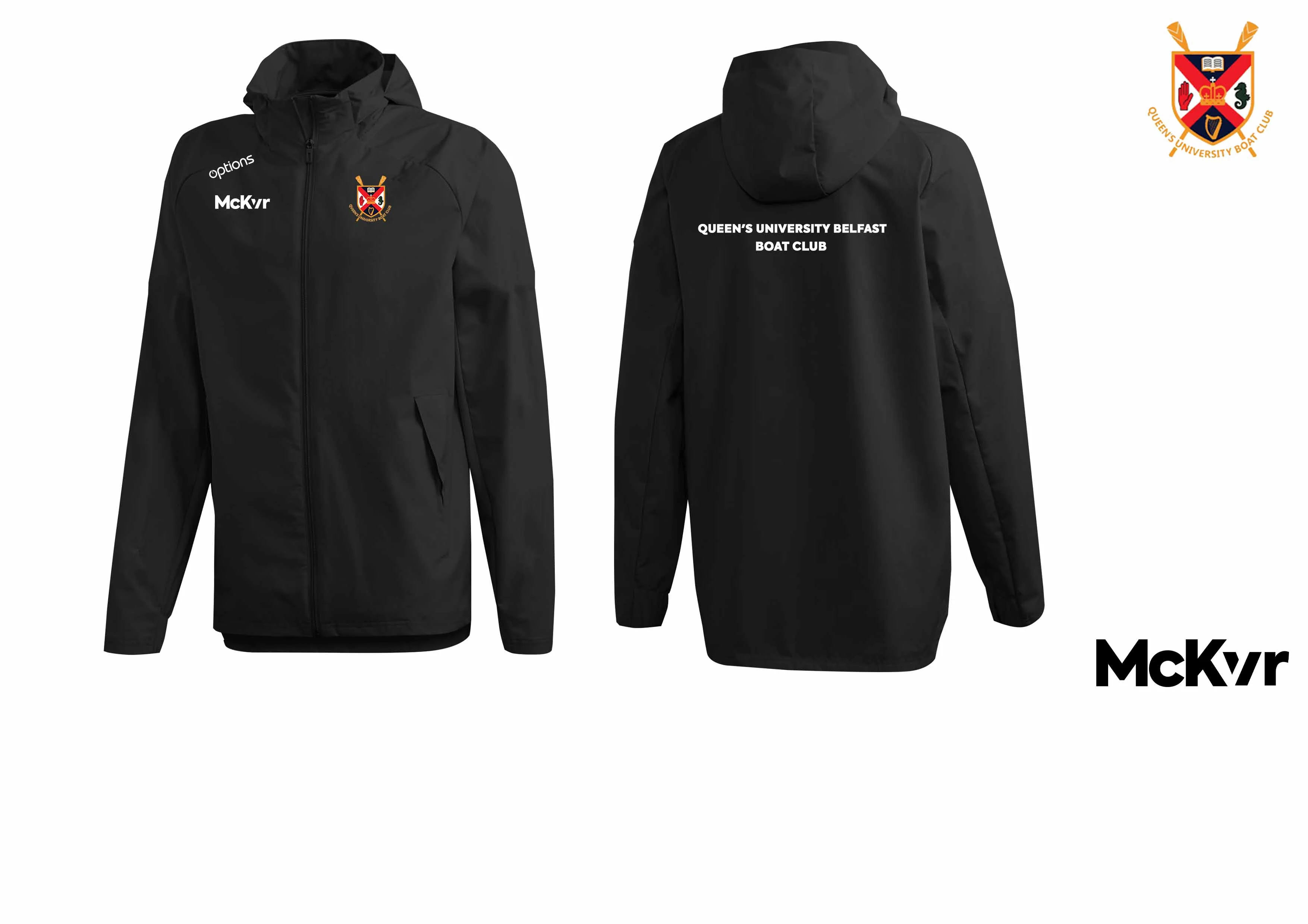 QUB Rowing McKvr Mens Rain Jacket