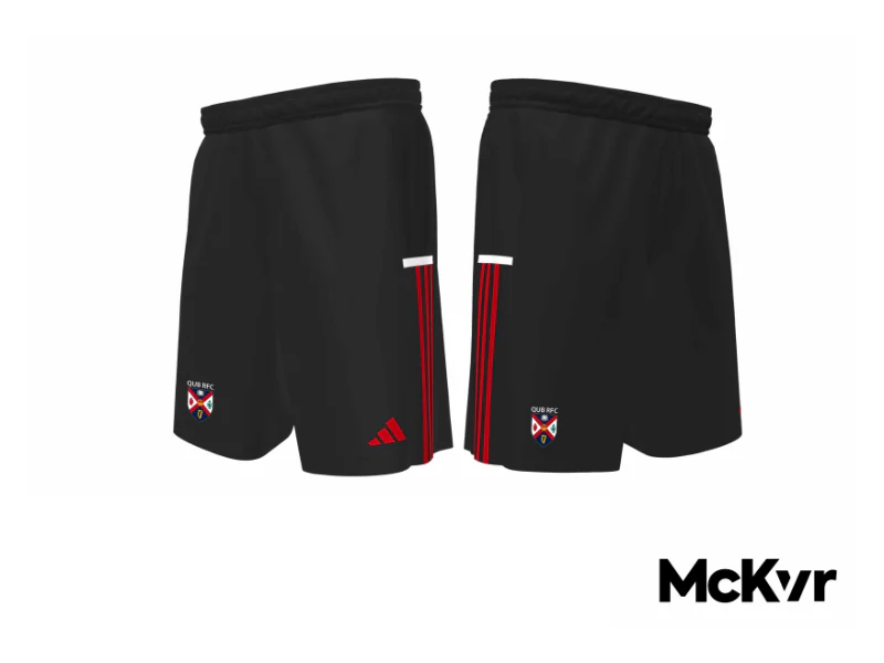 QUB Rugby Adidas Leisure Shorts - Mens Sizing Only