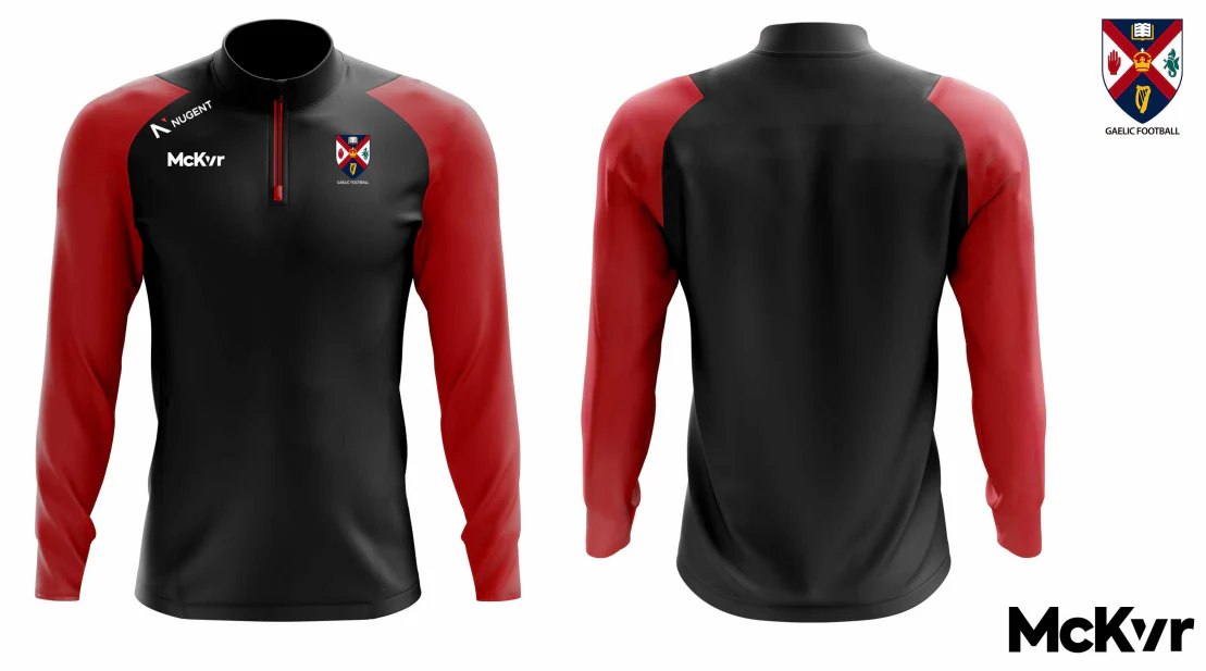 Queens GAA McKvr Quarter Zip - Red