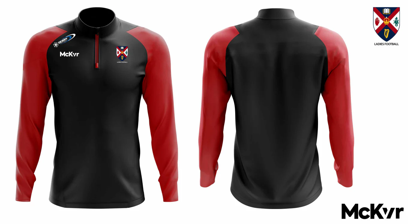 Queens LGFA McKvr Quarter Zip - Red