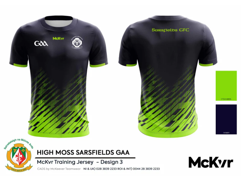 Sarsfields GFC McKvr Training Jersey Storm GAA