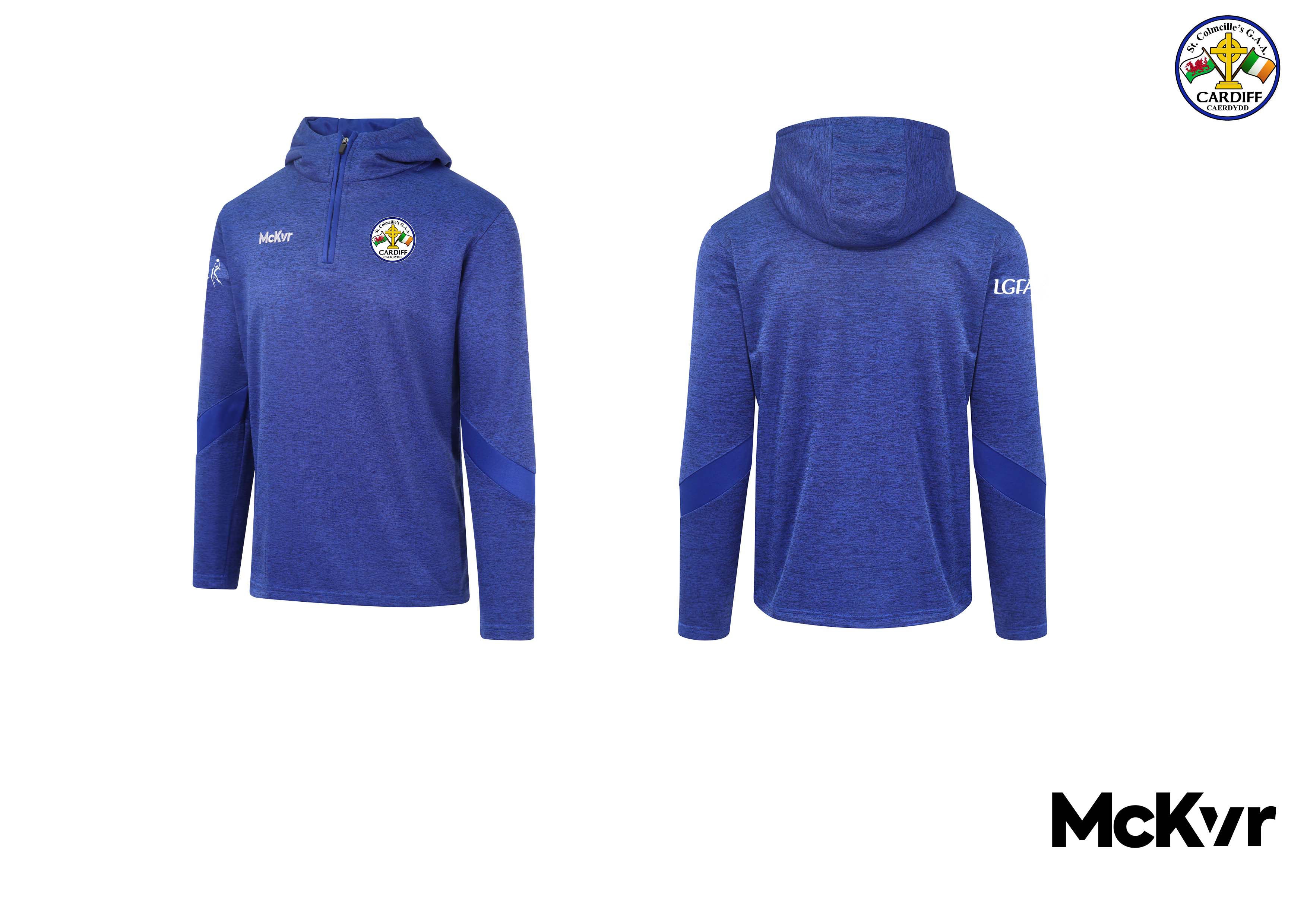 St Colmcille's Cardiff McKvr Quarter Zip Hoodie - LGFA
